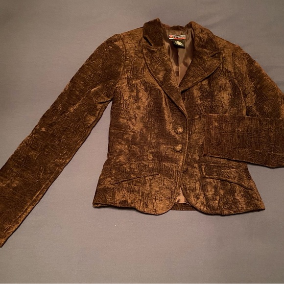 Brown Textured Blazer by J. Peterman - Picture 2 of 16